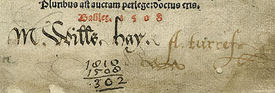 Signature of William Hay