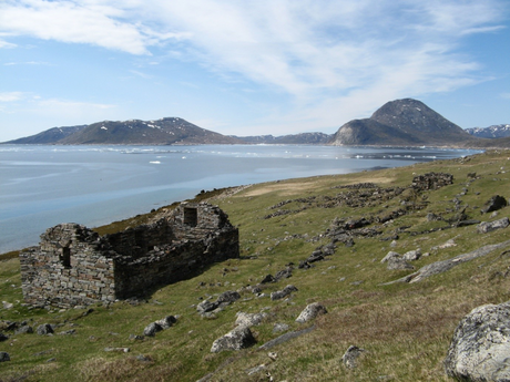 The ruins of Hvalsey Church, Norse Eastern Settlement, Greenland. The last documentary record relating to Norse Greenland is an account – appearing in Icelandic Annals – of a wedding having taken place at this church in AD 1408. After that date, everything goes quiet. (© Ed Schofield)