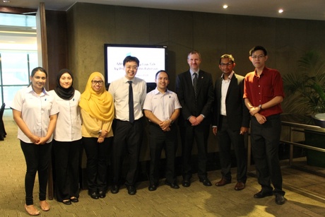 John Paterson with Mohammad Azmel (2nd from right), Ahmad Azwan Ahmad Shukor (4th from right), both Vice-Presidents at the Malaysia Petroleum Resources Corporation together with other colleagues from the MPRC.
