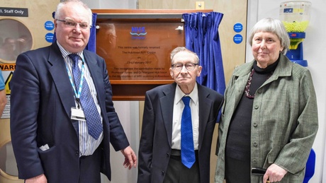Professor Hutchison and his wife Dr Margaret Hutchison at the naming of the Hutchison MRI Centre within Aberdeen Royal Infirmary