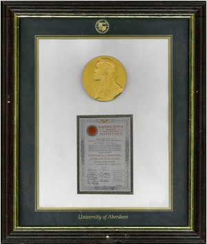 Nobel medal framed replica