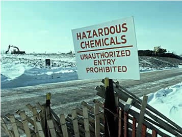 Hazardous Chemicals - umauthorized wntry prohibited sign