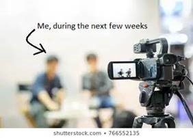 Stock image of a video being made