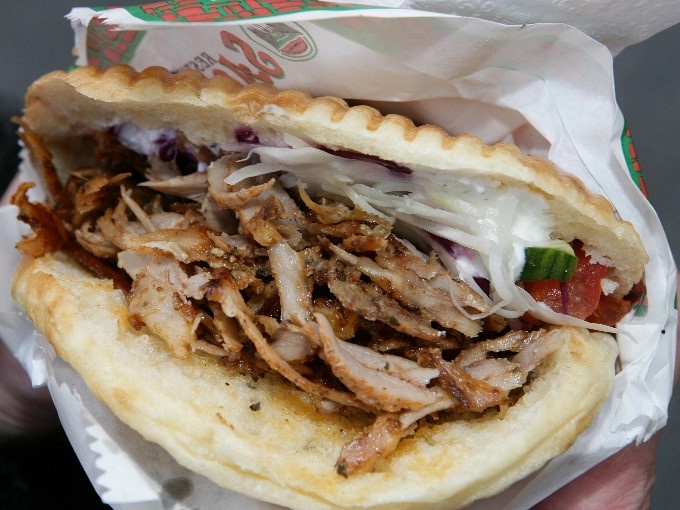 A picture of a donner kebab