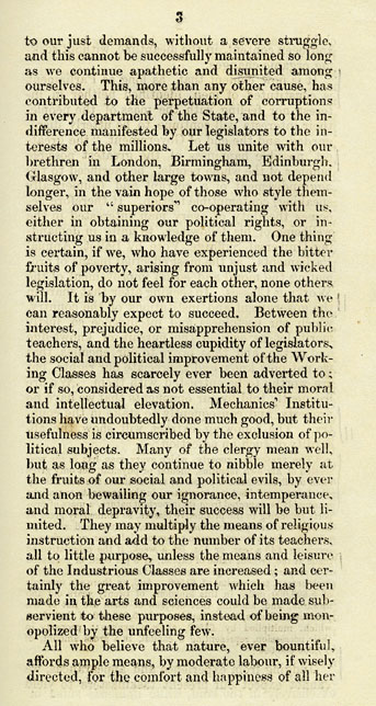 RAD135, Address to the Working Classes by the Aberdeen Working Men's Association