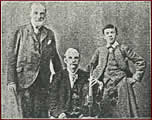 Photograph of 'Professor' William Scott, James Scott Skinner and James Scott Skinner's son Manson (JSS0829)
