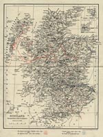 B3 198 - Map of Scotland, Showing the Routes of the Several Armies in 1745 & 1746