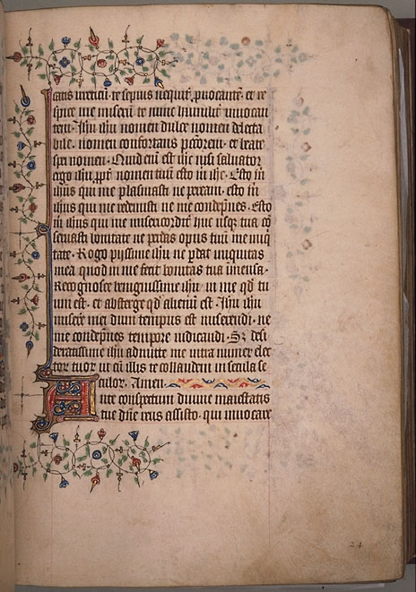 Burnet Psalter image.  Aberdeen University Library 1998