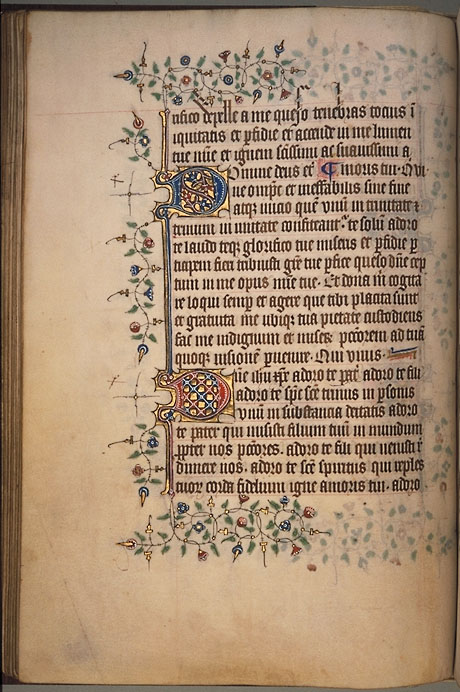 Burnet Psalter image.  Aberdeen University Library 1998