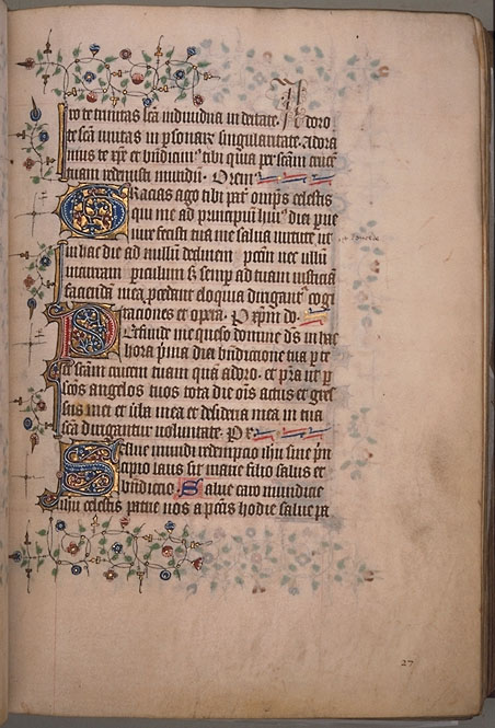 Burnet Psalter image.  Aberdeen University Library 1998