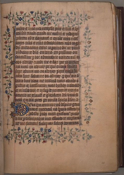 Burnet Psalter image.  Aberdeen University Library 1998