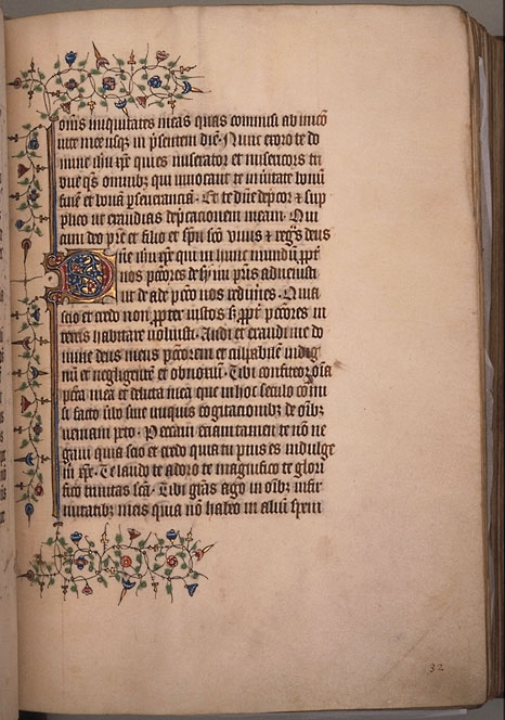 Burnet Psalter image.  Aberdeen University Library 1998.