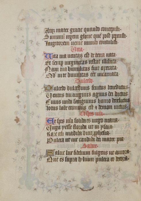 Burnet Psalter image. © Aberdeen University Library 1998. This image has yet to be added.