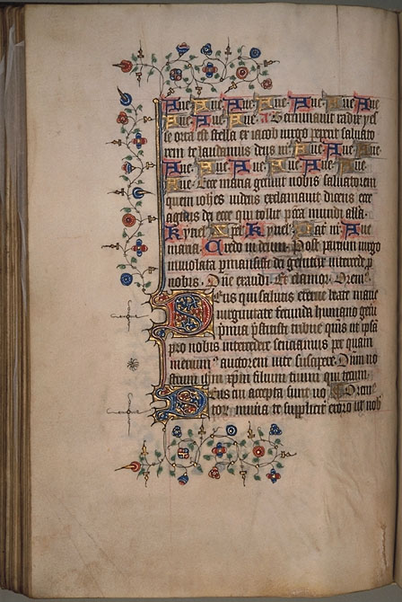 Burnet Psalter image.  Aberdeen University Library 1998