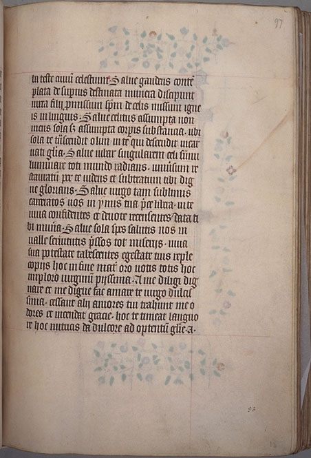 Burnet Psalter image.  Aberdeen University Library 1998