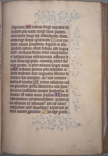 Burnet Psalter image.  Aberdeen University Library 1998