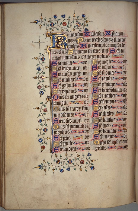 Burnet Psalter image.   University of Aberdeen