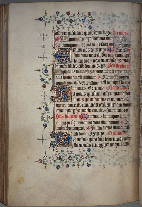 Burnet Psalter image.   University of Aberdeen