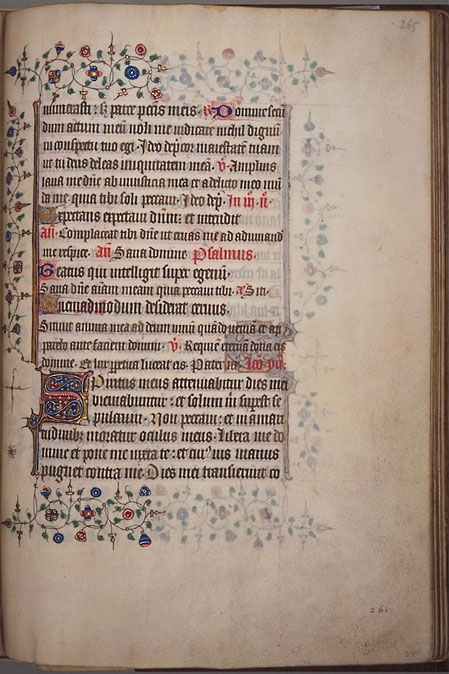 Burnet Psalter image.  University of Aberdeen. 