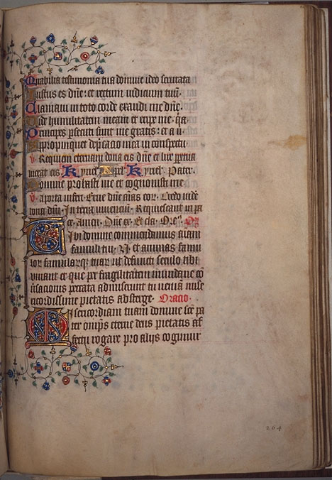 Burnet Psalter image.  University of Aberdeen. 