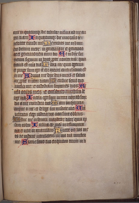 Burnet Psalter image.  University of Aberdeen. 