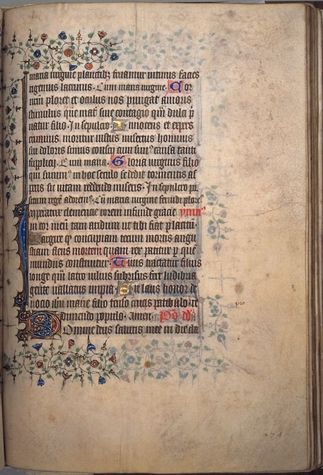 Burnet Psalter image.  University of Aberdeen. 