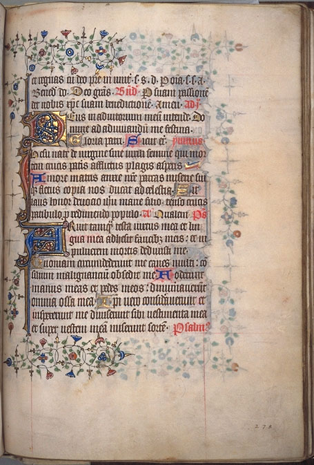 Burnet Psalter image.  University of Aberdeen. 