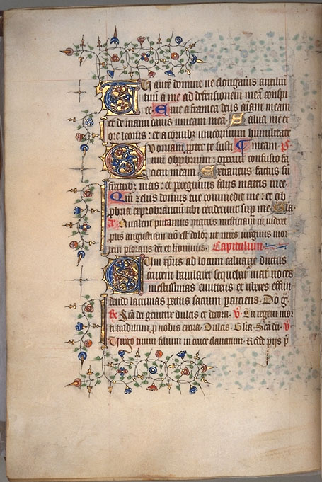 Burnet Psalter image.  University of Aberdeen. 