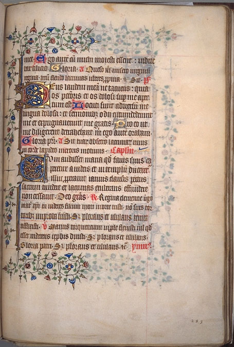 Burnet Psalter image.  University of Aberdeen. 