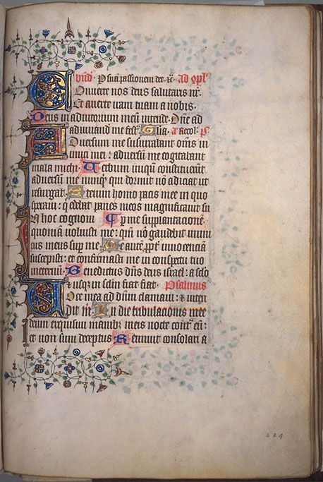 Burnet Psalter image.  University of Aberdeen. 