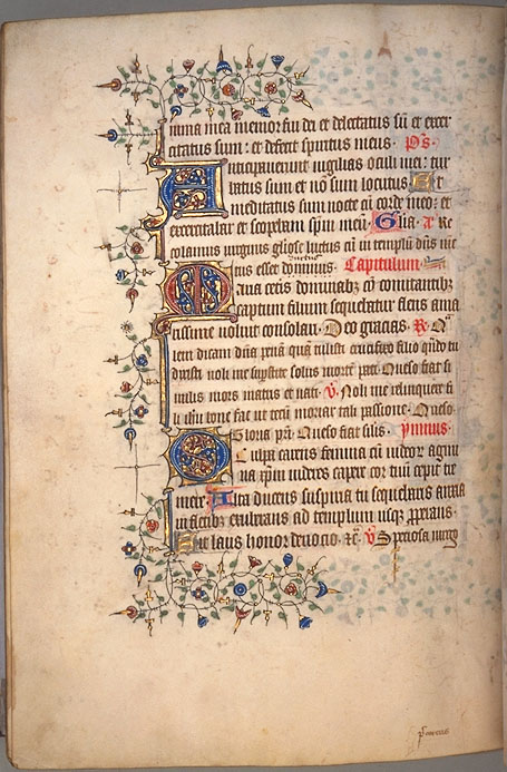 Burnet Psalter image.  University of Aberdeen. 