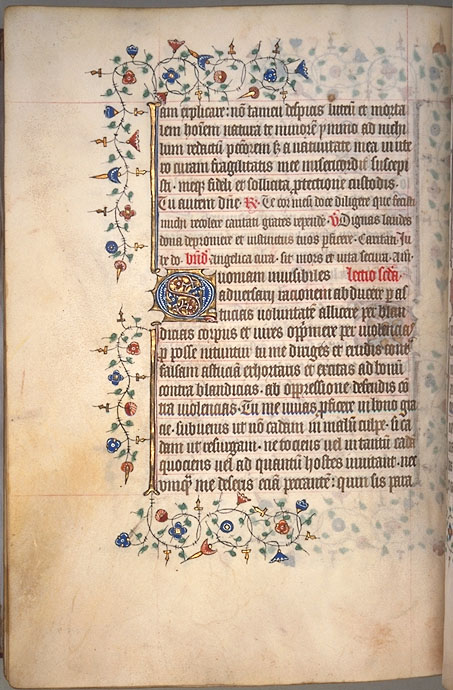 Burnet Psalter image.  University of Aberdeen. 