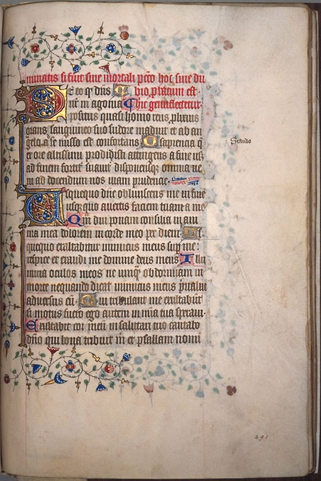 Burnet Psalter image.  University of Aberdeen. 