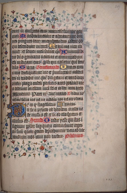 Burnet Psalter image.  University of Aberdeen. 
