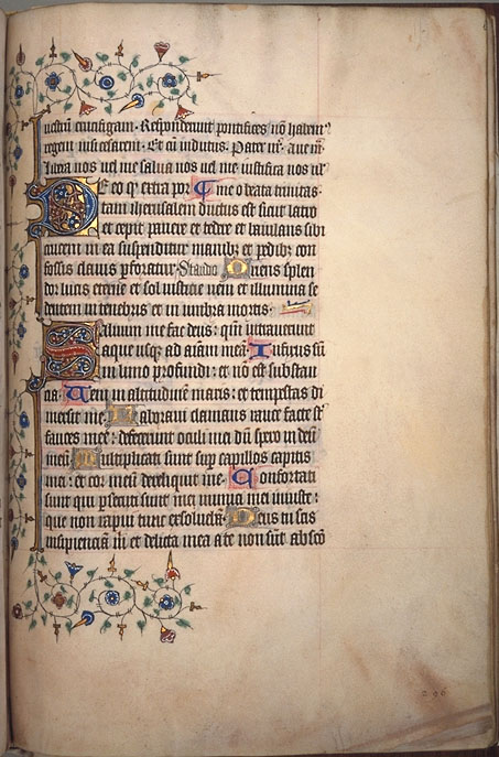 Burnet Psalter image.  University of Aberdeen. 