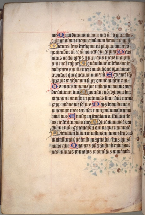 Burnet Psalter image.  University of Aberdeen. 