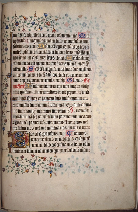 Burnet Psalter image.  University of Aberdeen. 