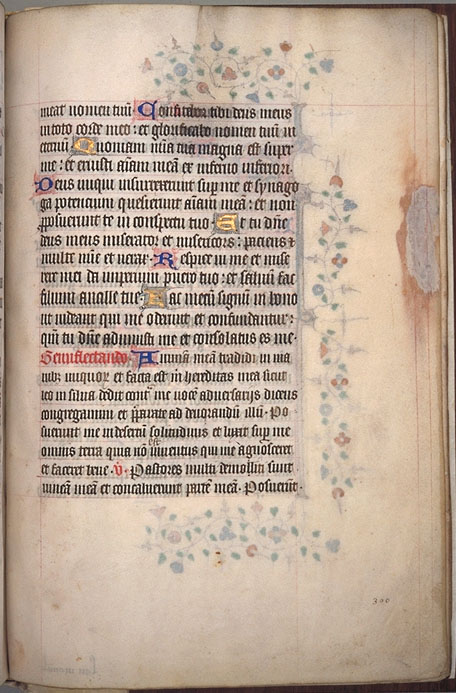 Burnet Psalter image.  University of Aberdeen. 