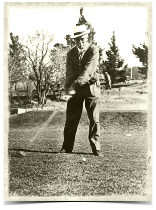 Back in Scotland, CM plays 'a round on turf'