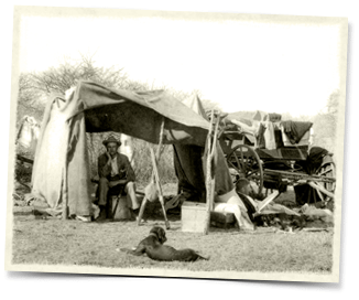 Outspanned travellers in southern Africa c. 1900