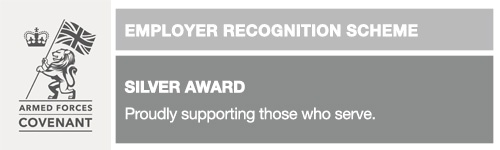 Armed Forces Covenant - Employer Recognition Scheme - Silver Awards - Proudly supporting those who serve.