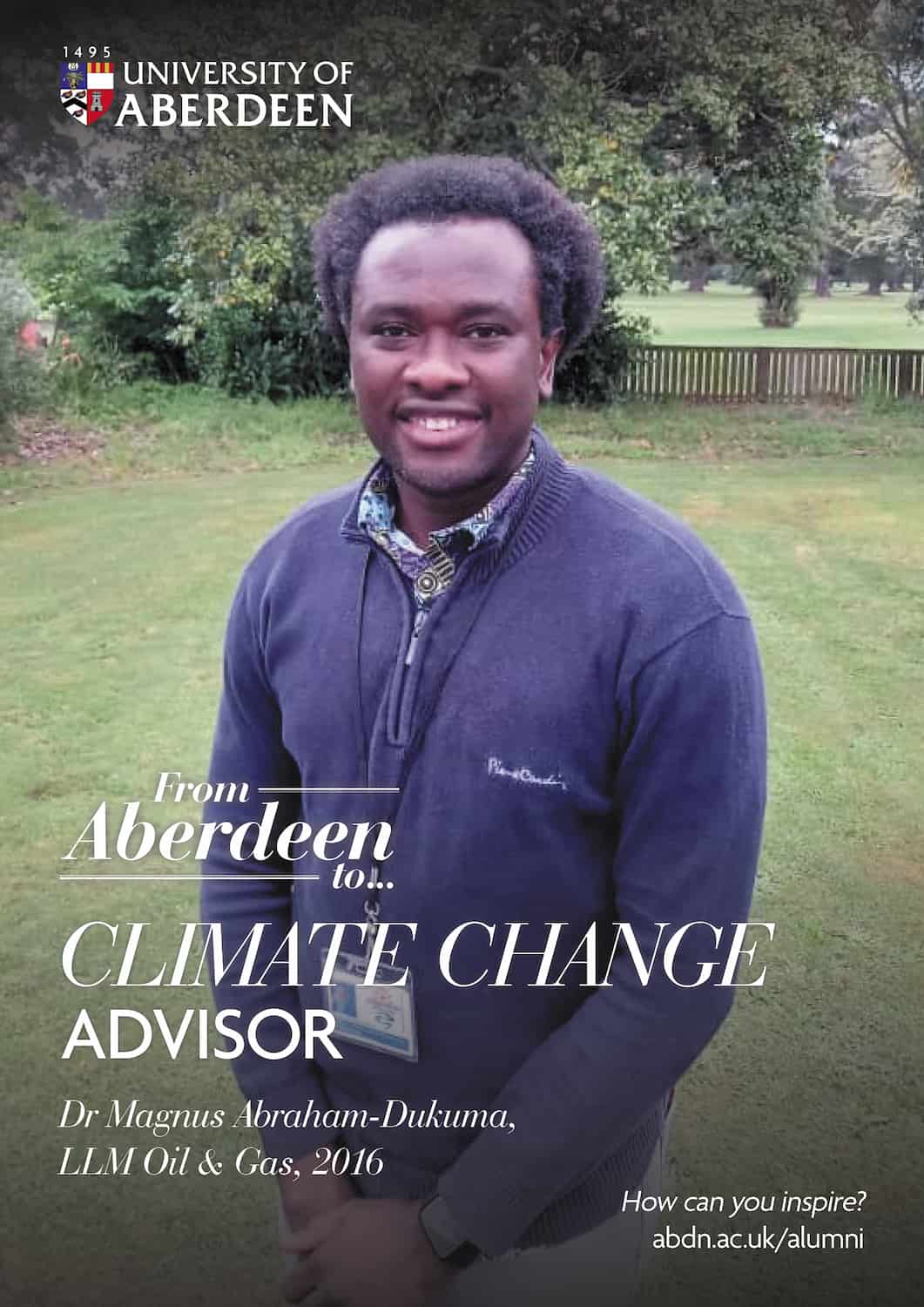 From Aberdeen to climate change advisor