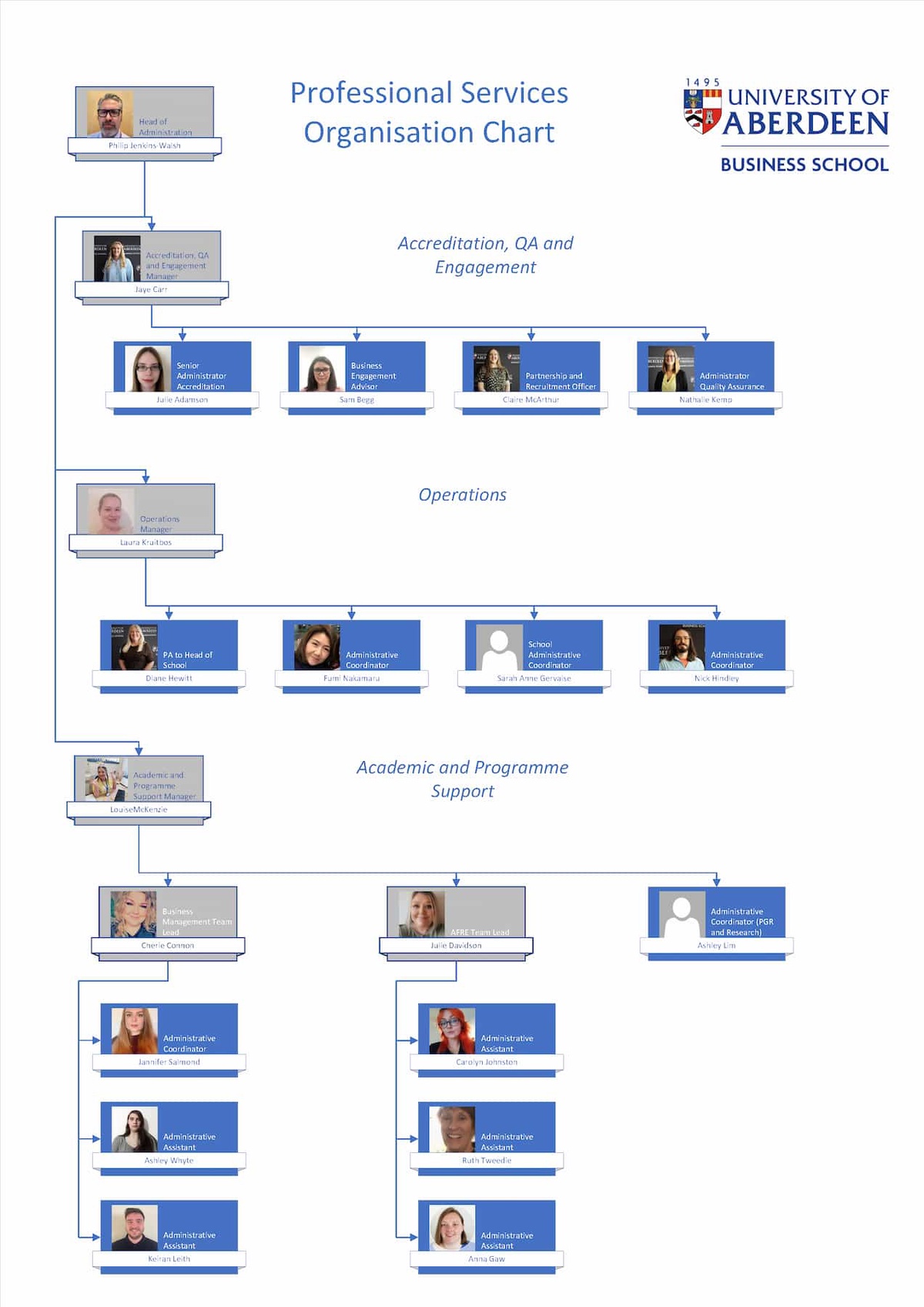 Professional services organisation chart