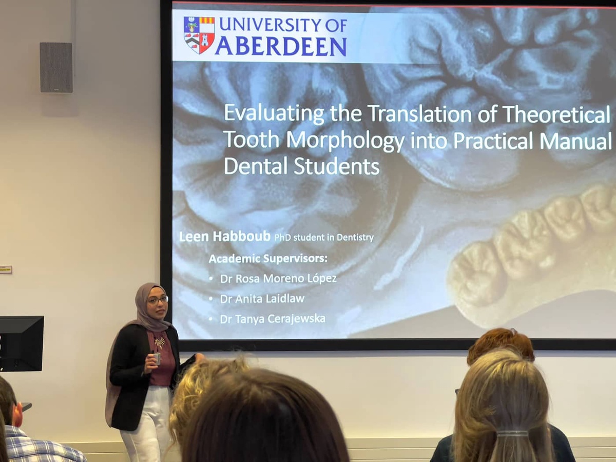 woman giving lecture