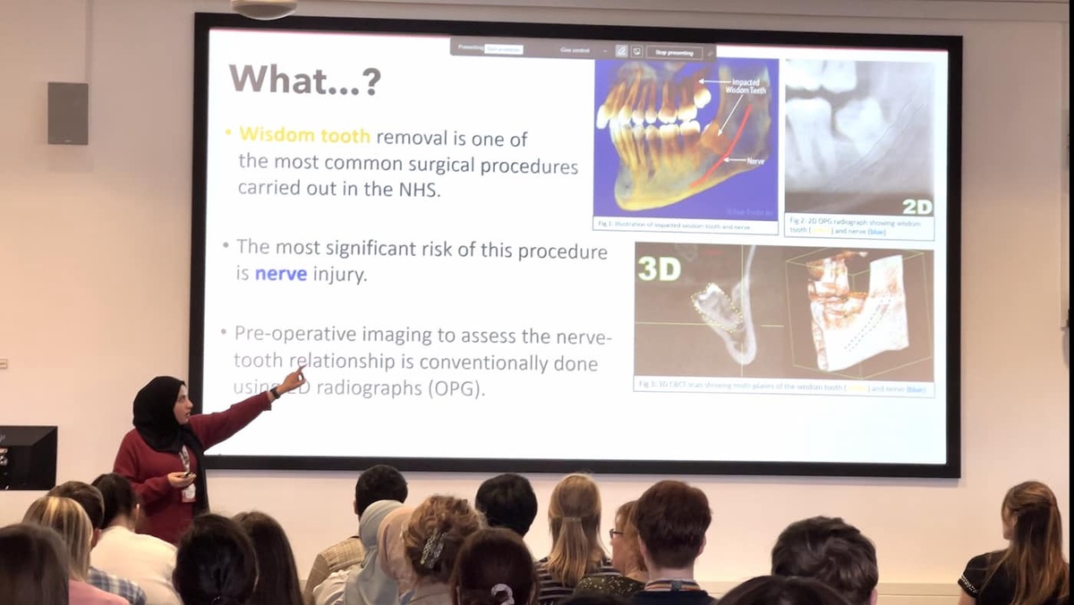 woman giving lecture