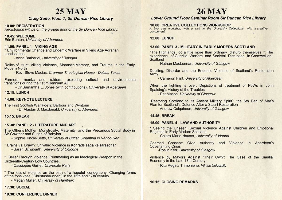 an event programme