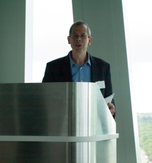 Byron Dueck giving keynote address