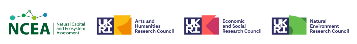 Logos: Natural Capital and Ecosystem Assessment, Arts and Humanities Research Council, Economic and Social Research Council, Natural Environment Research Council