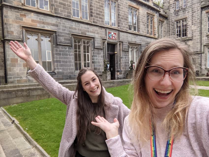 The Ask Aberdeen Team; Georgie and Michaela (from left to right)