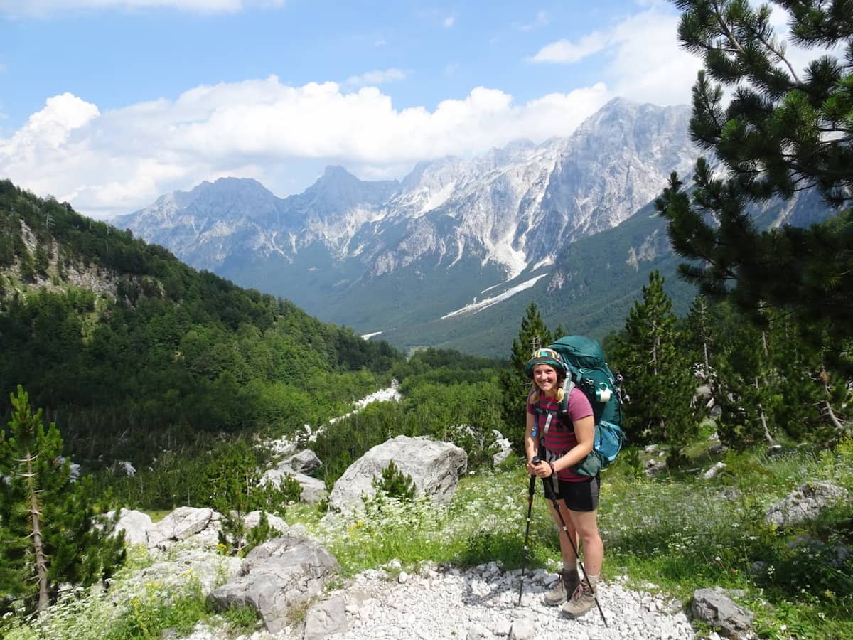 Emma Simpson up a mountain